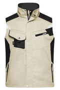 James & Nicholson Workwear Weste stone/black