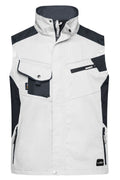 James & Nicholson Workwear Weste white/carbon