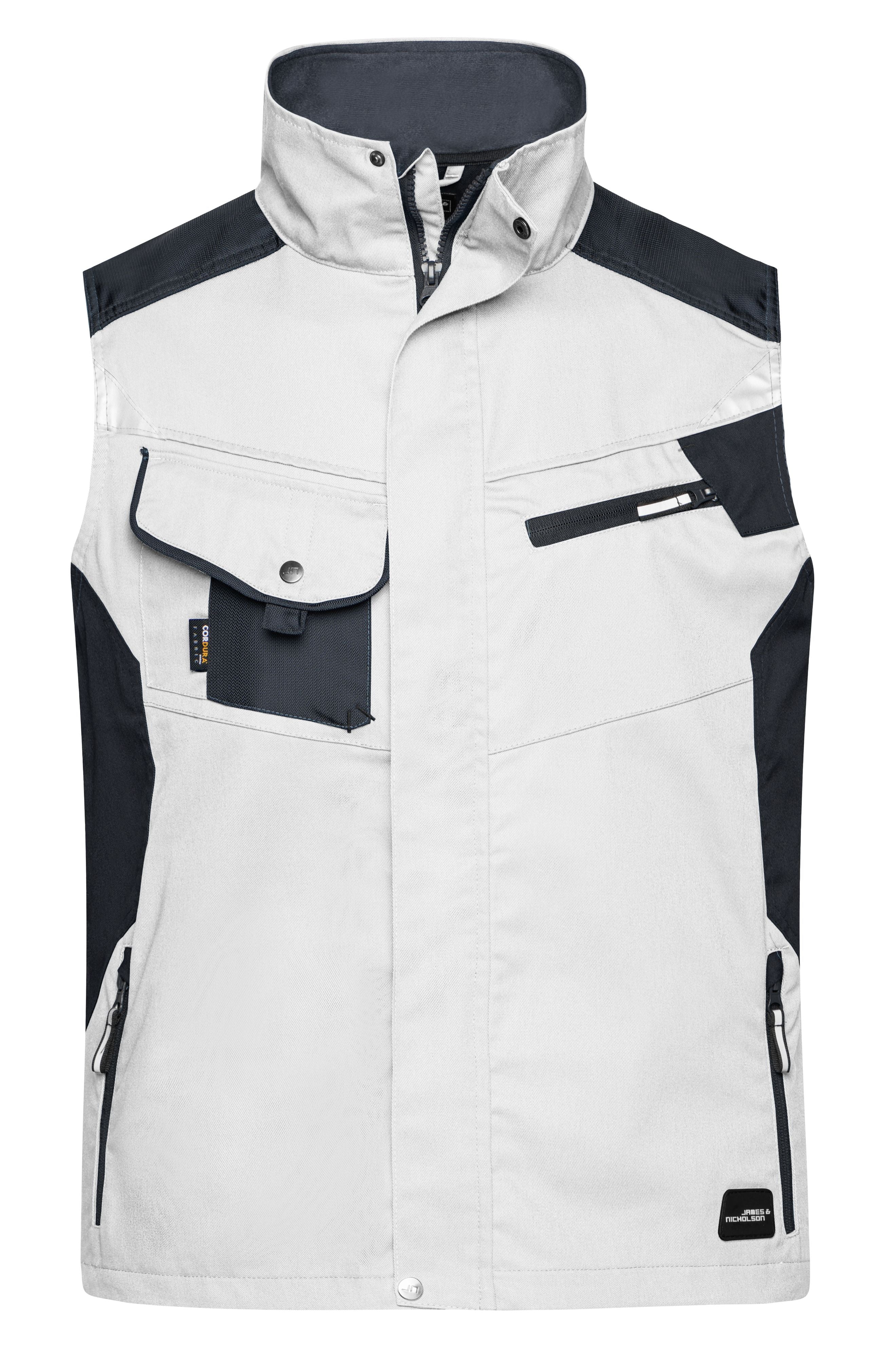 James & Nicholson Workwear Weste white/carbon