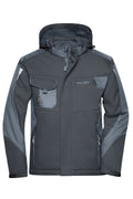 James & Nicholson Workwear Winter Softshell Jacke black/carbon