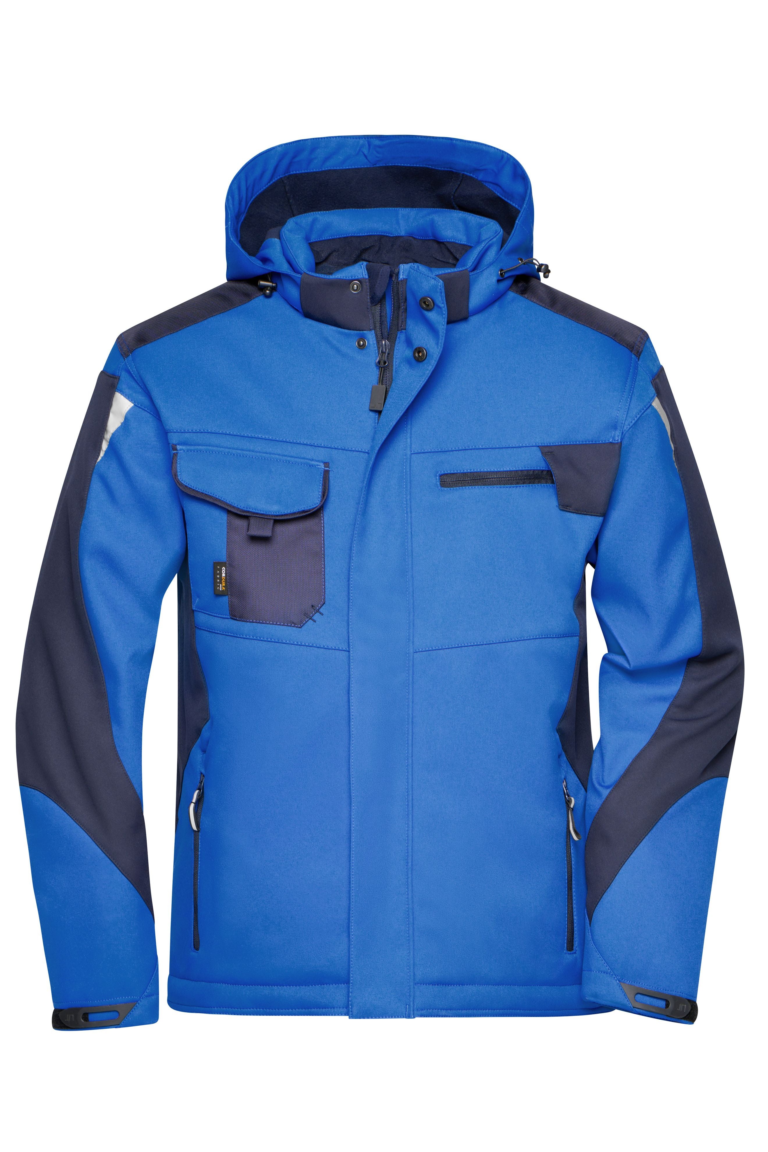 James & Nicholson Workwear Winter Softshell Jacke royal/navy