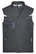 James & Nicholson Workwear Winter Softshell Weste black/black