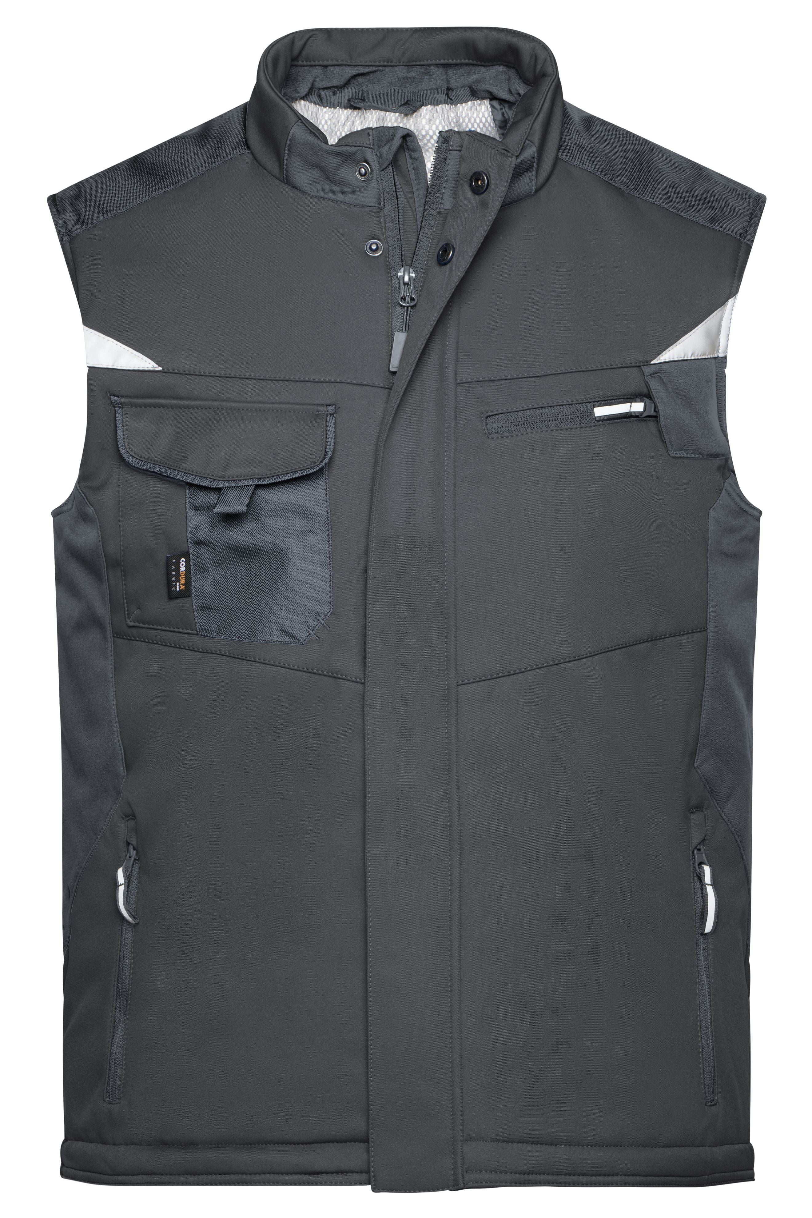 James & Nicholson Workwear Winter Softshell Weste black/black