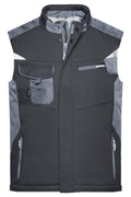 James & Nicholson Workwear Winter Softshell Weste black/carbon
