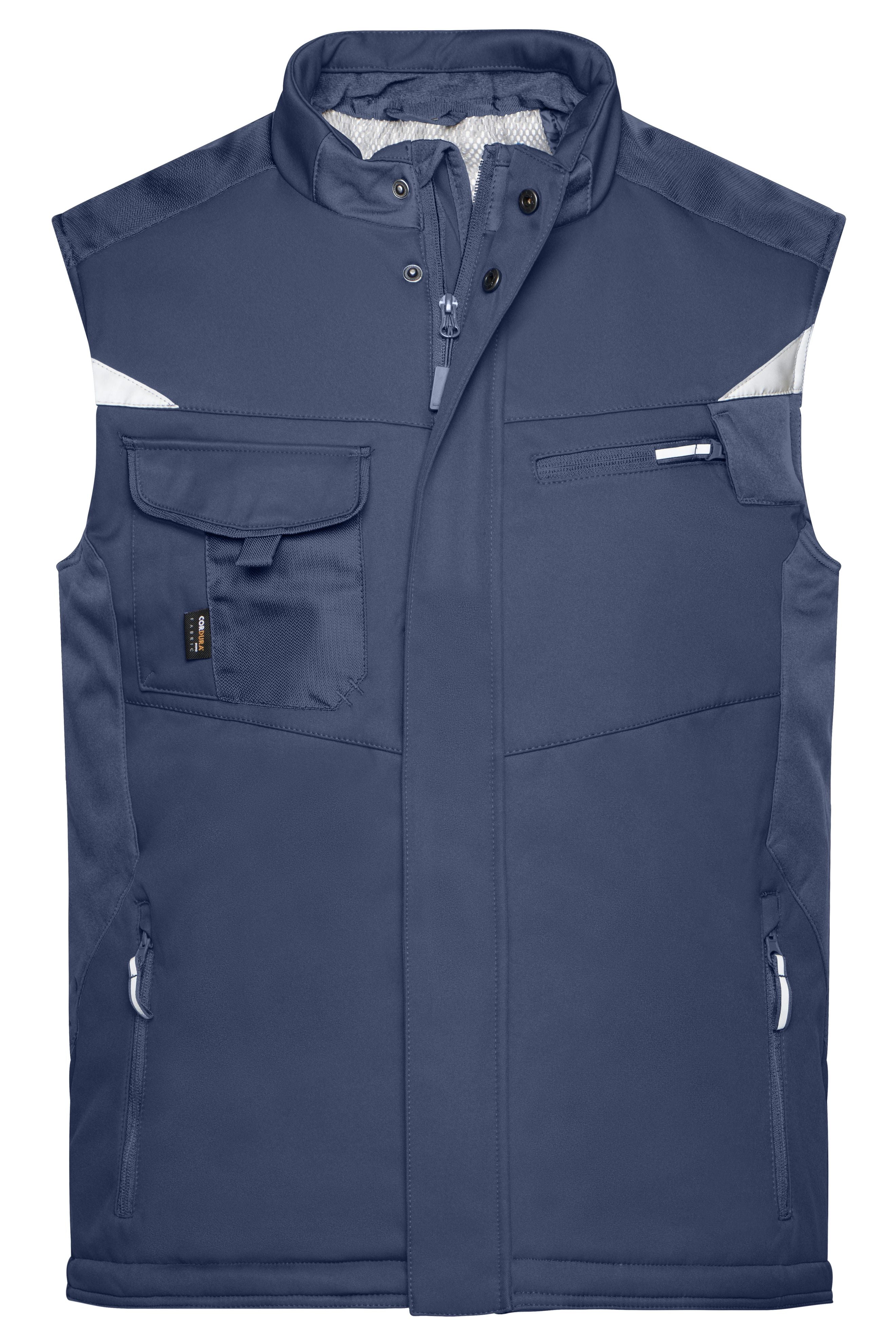 James & Nicholson Workwear Winter Softshell Weste navy/navy
