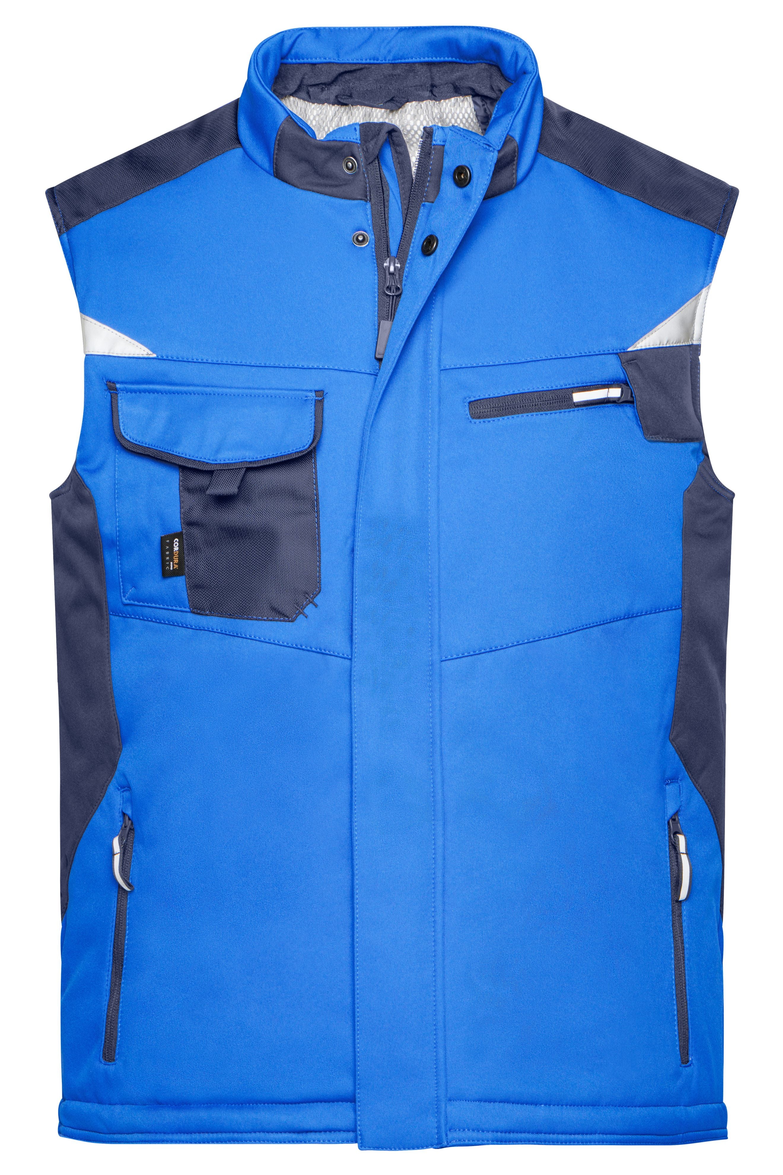 James & Nicholson Workwear Winter Softshell Weste royal/navy