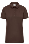 James & Nicholson Damen Elastic Langarm V-Shirt brown