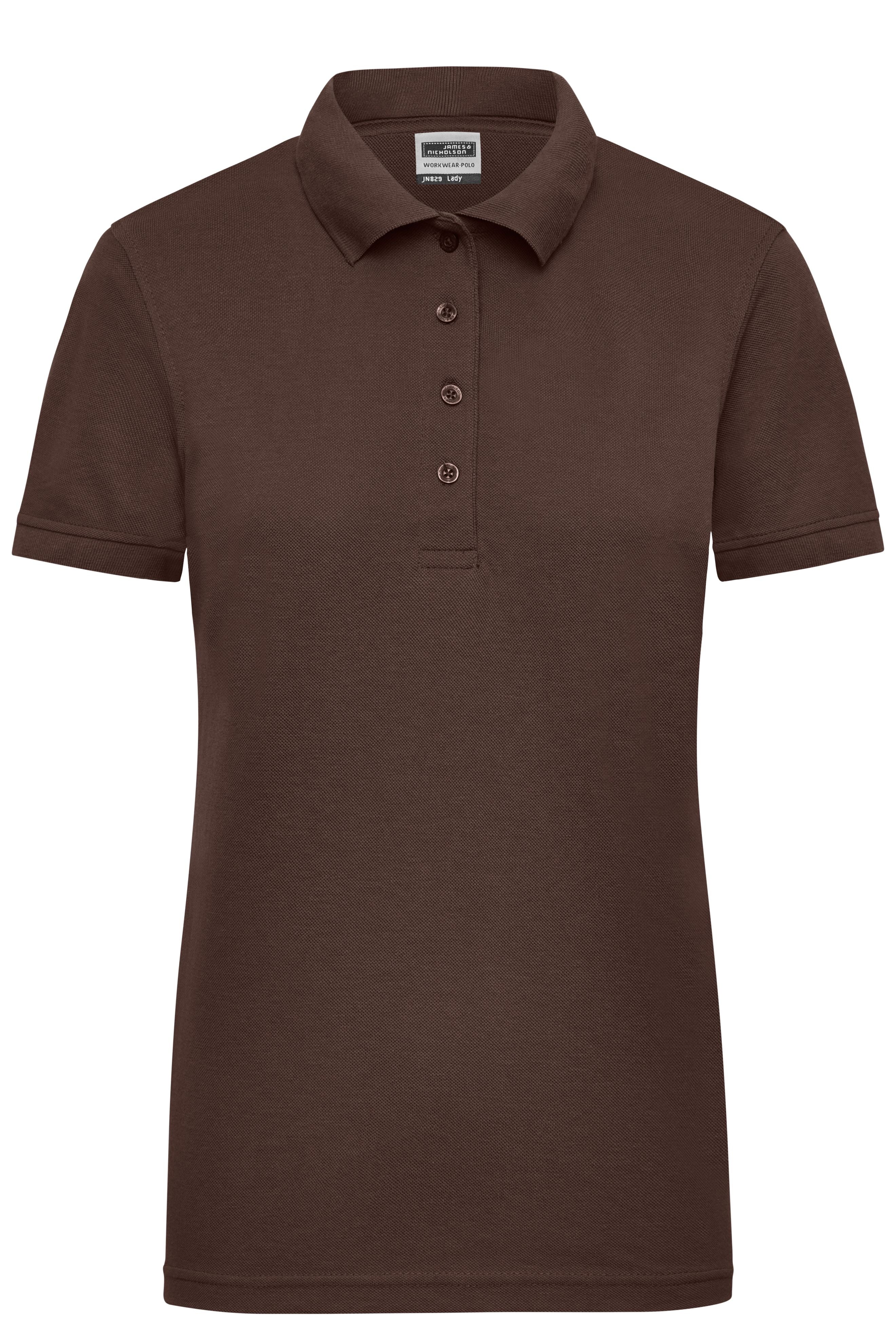James & Nicholson Damen Elastic Langarm V-Shirt brown