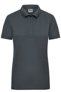 James & Nicholson Damen Elastic Langarm V-Shirt carbon