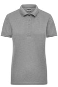 James & Nicholson Damen Elastic Langarm V-Shirt grey-heather