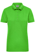 James & Nicholson Damen Elastic Langarm V-Shirt lime-green