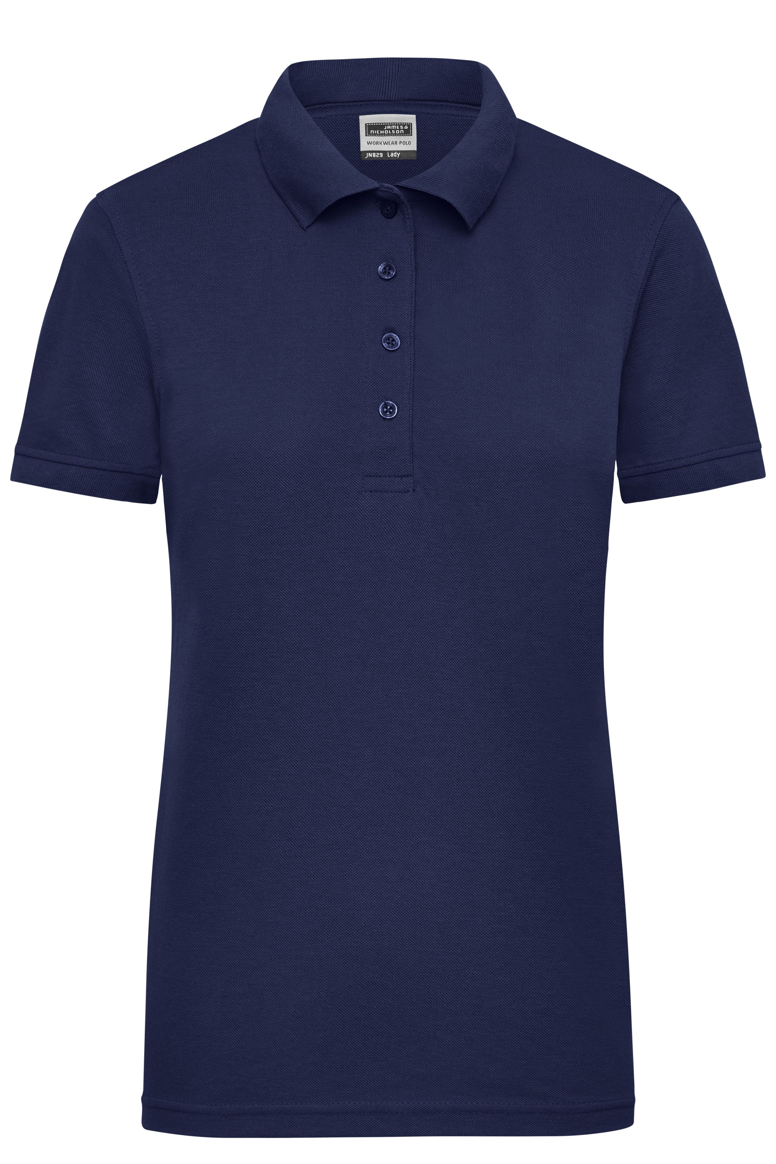 James & Nicholson Damen Elastic Langarm V-Shirt navy