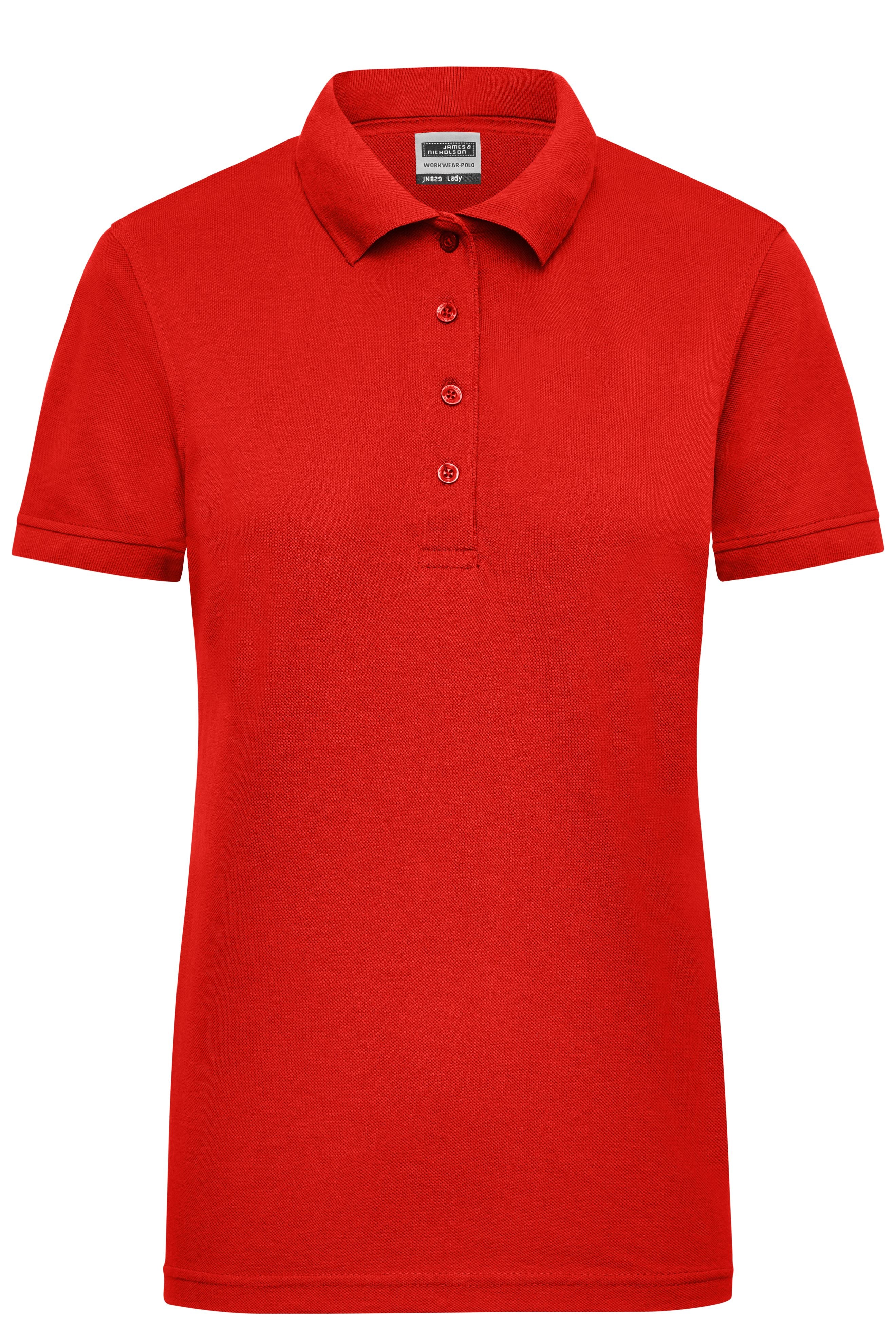 James & Nicholson Damen Elastic Langarm V-Shirt red
