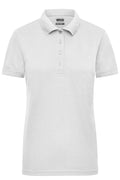 James & Nicholson Damen Elastic Langarm V-Shirt white