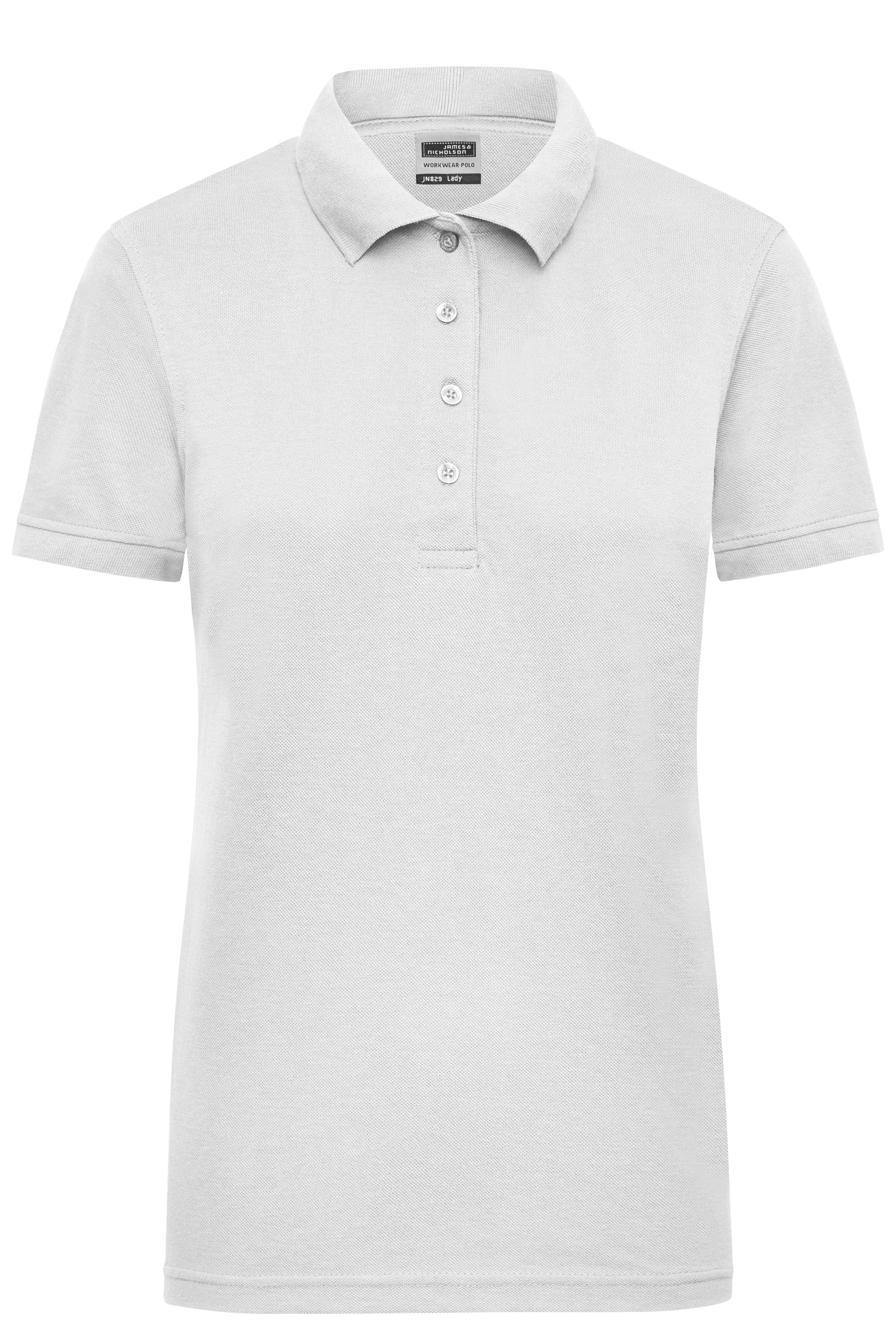 James & Nicholson Damen Elastic Langarm V-Shirt white