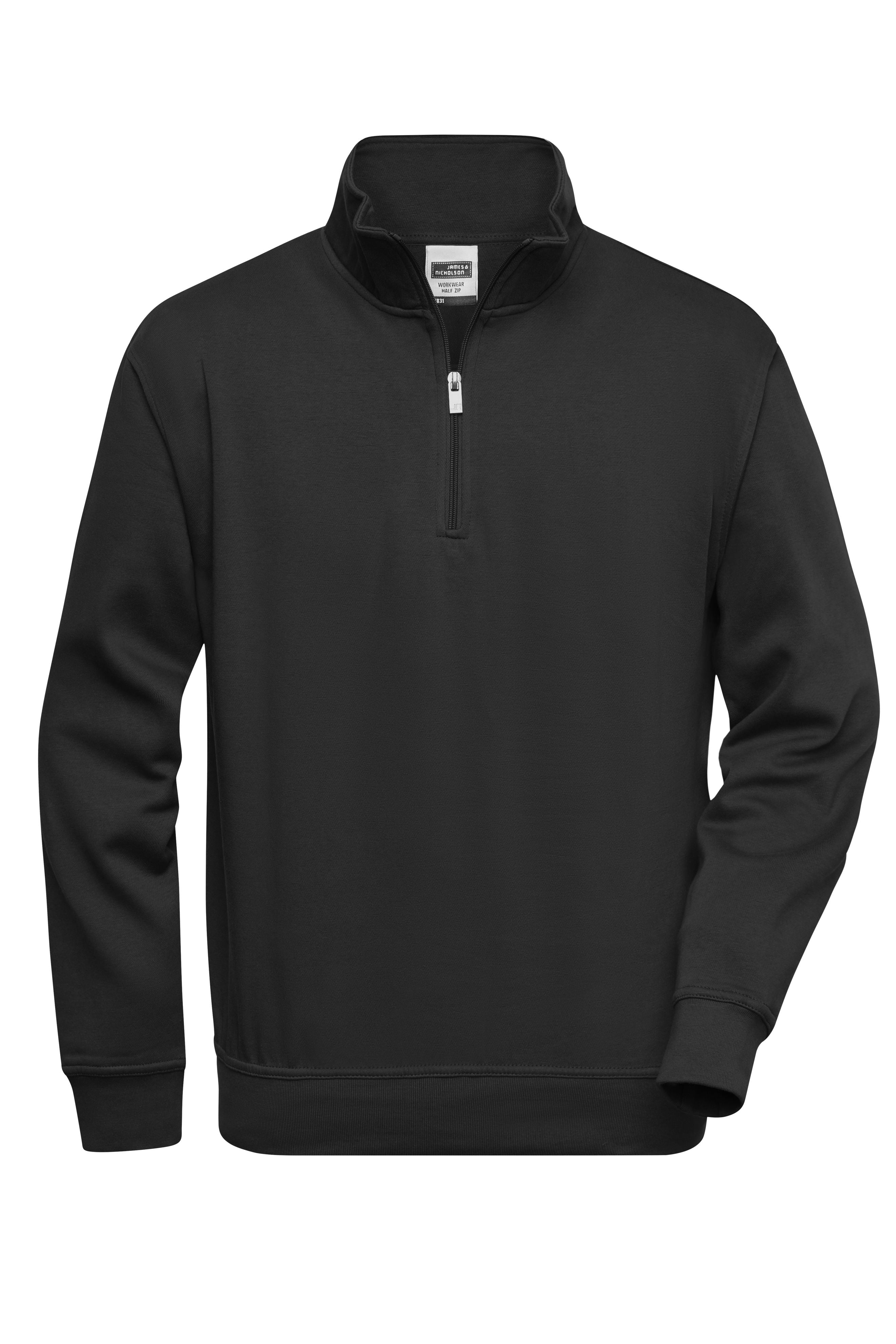 James & Nicholson Workwear Zip Sweatshirt black