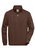 James & Nicholson Workwear Zip Sweatshirt brown