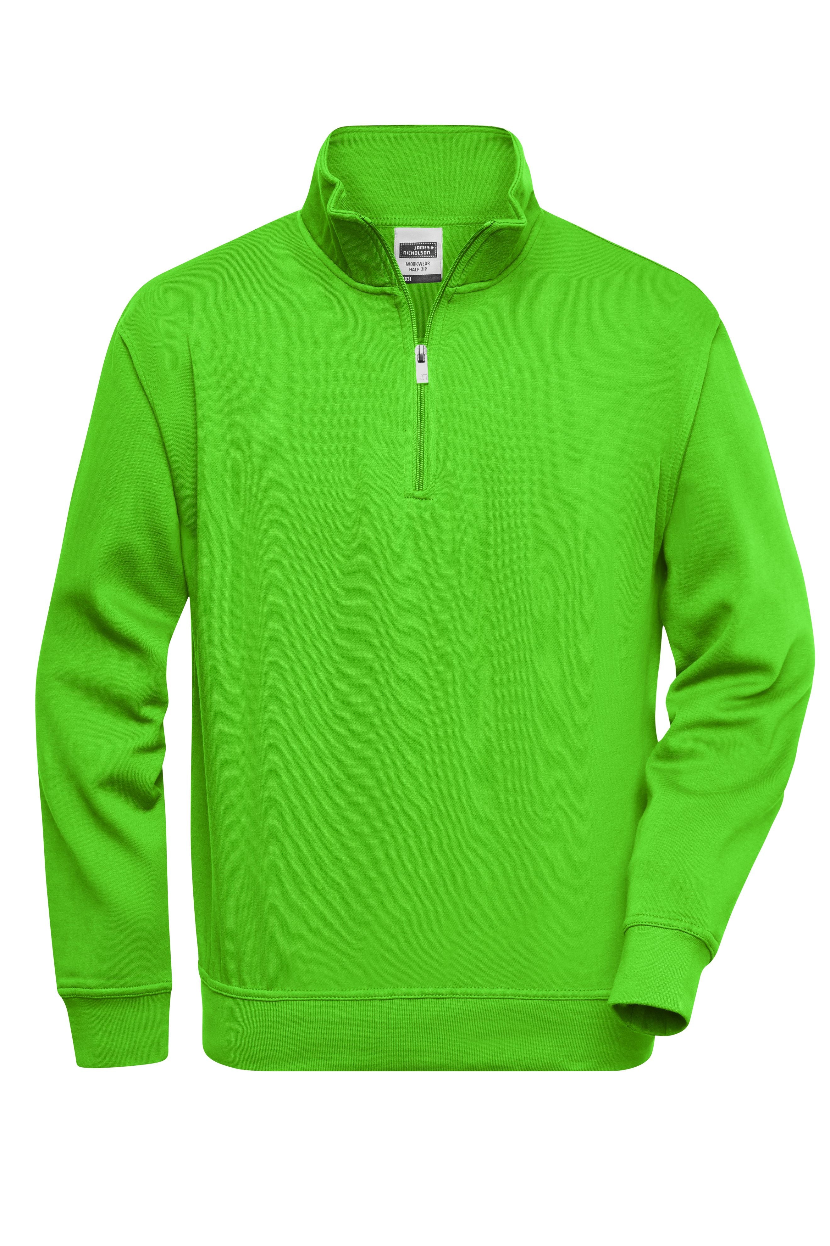 James & Nicholson Workwear Zip Sweatshirt lime-green