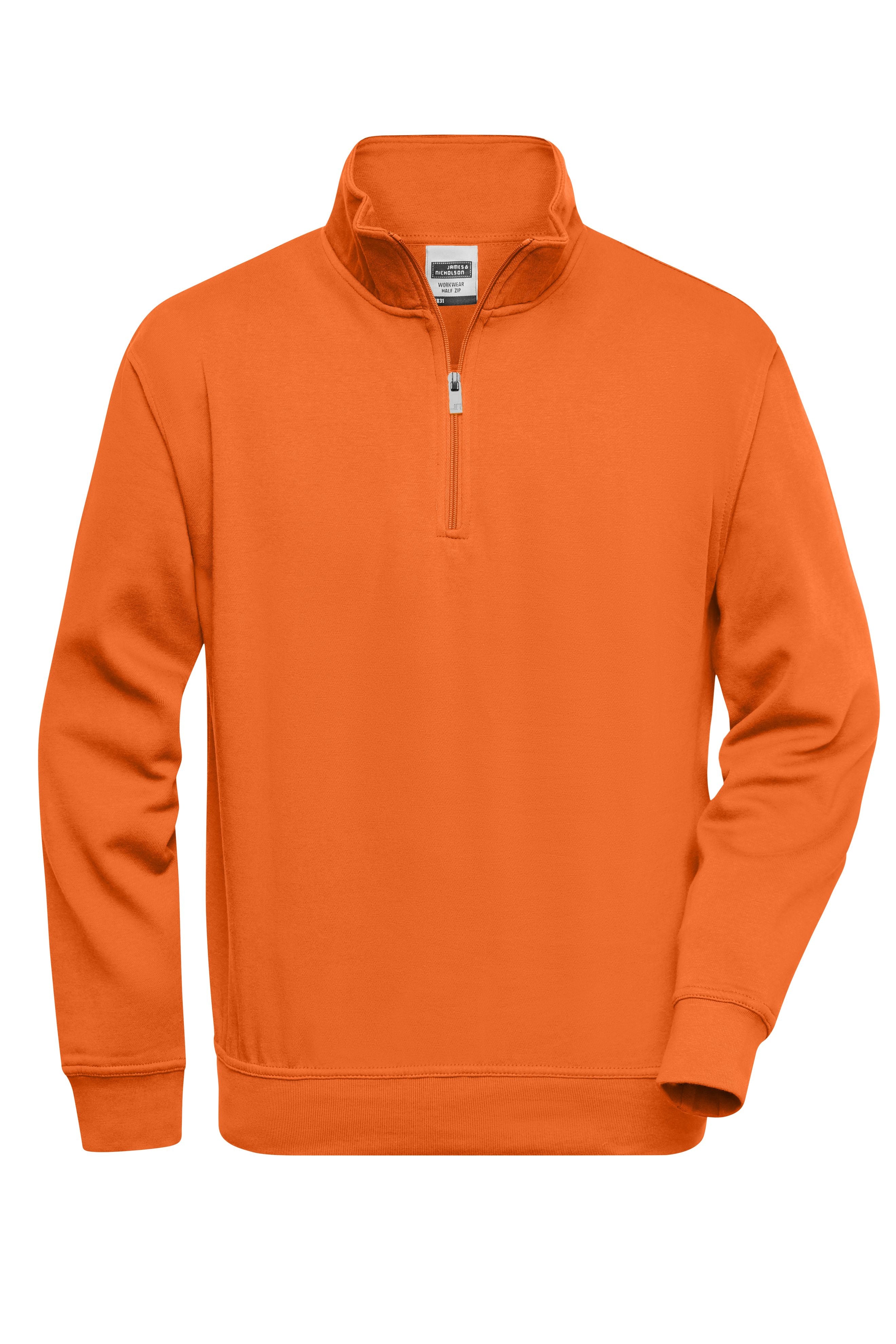 James & Nicholson Workwear Zip Sweatshirt orange