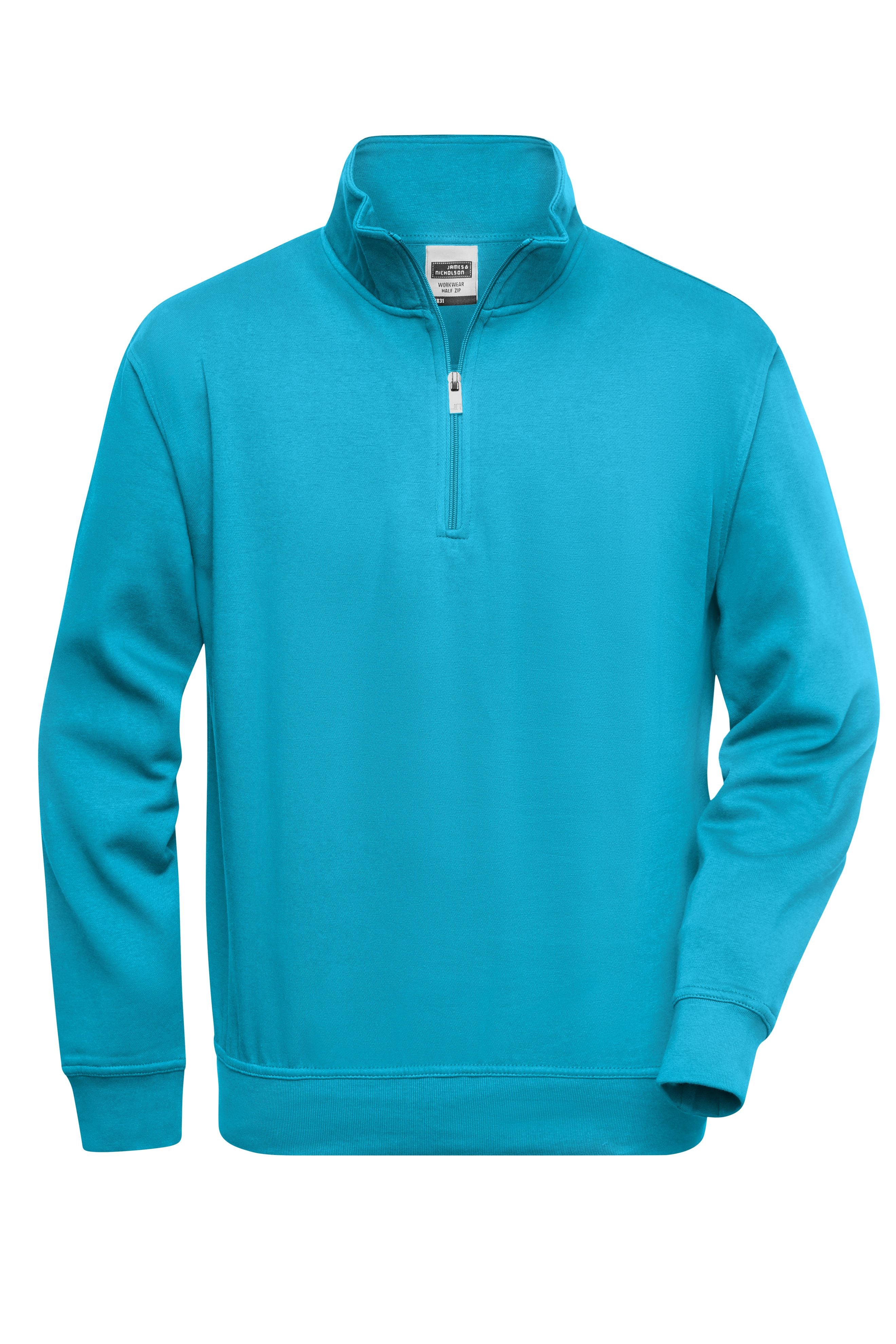 James & Nicholson Workwear Zip Sweatshirt turquoise