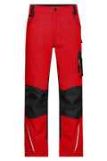 James & Nicholson Workwear Bundhose CORDURA red/black