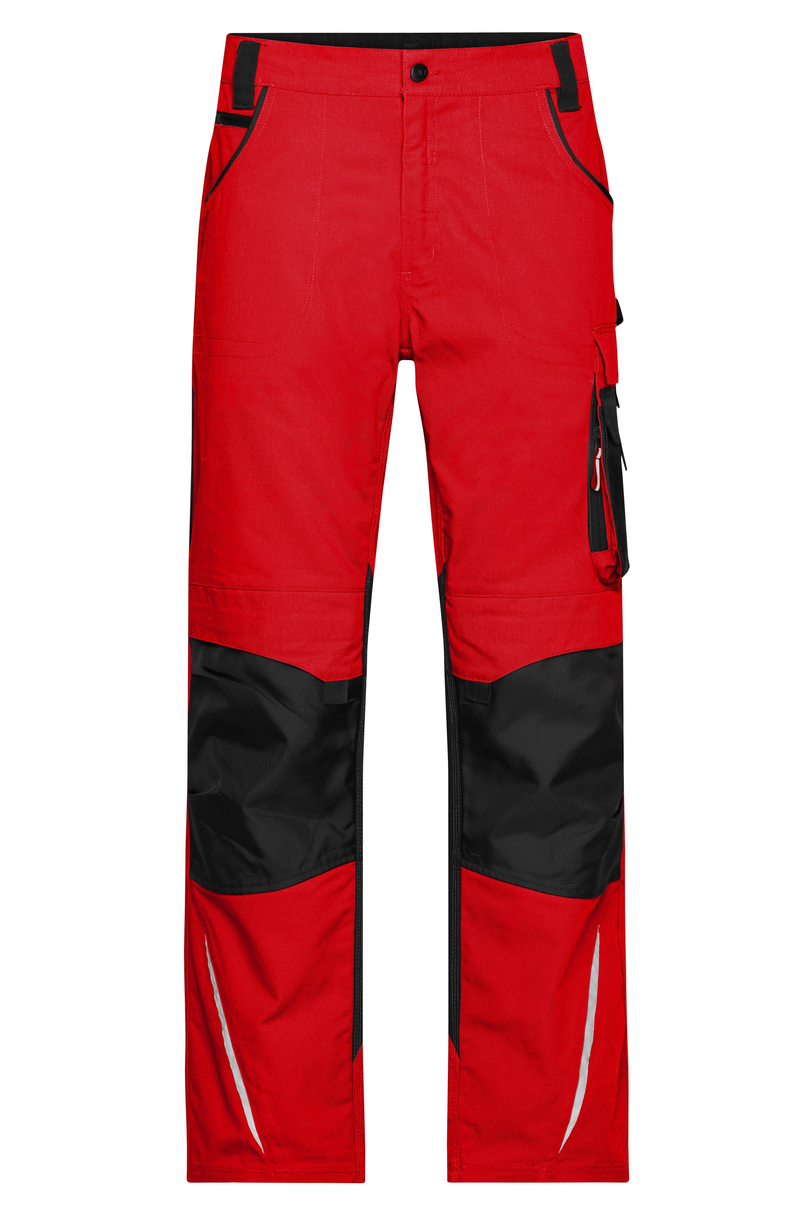 James & Nicholson Workwear Bundhose CORDURA red/black