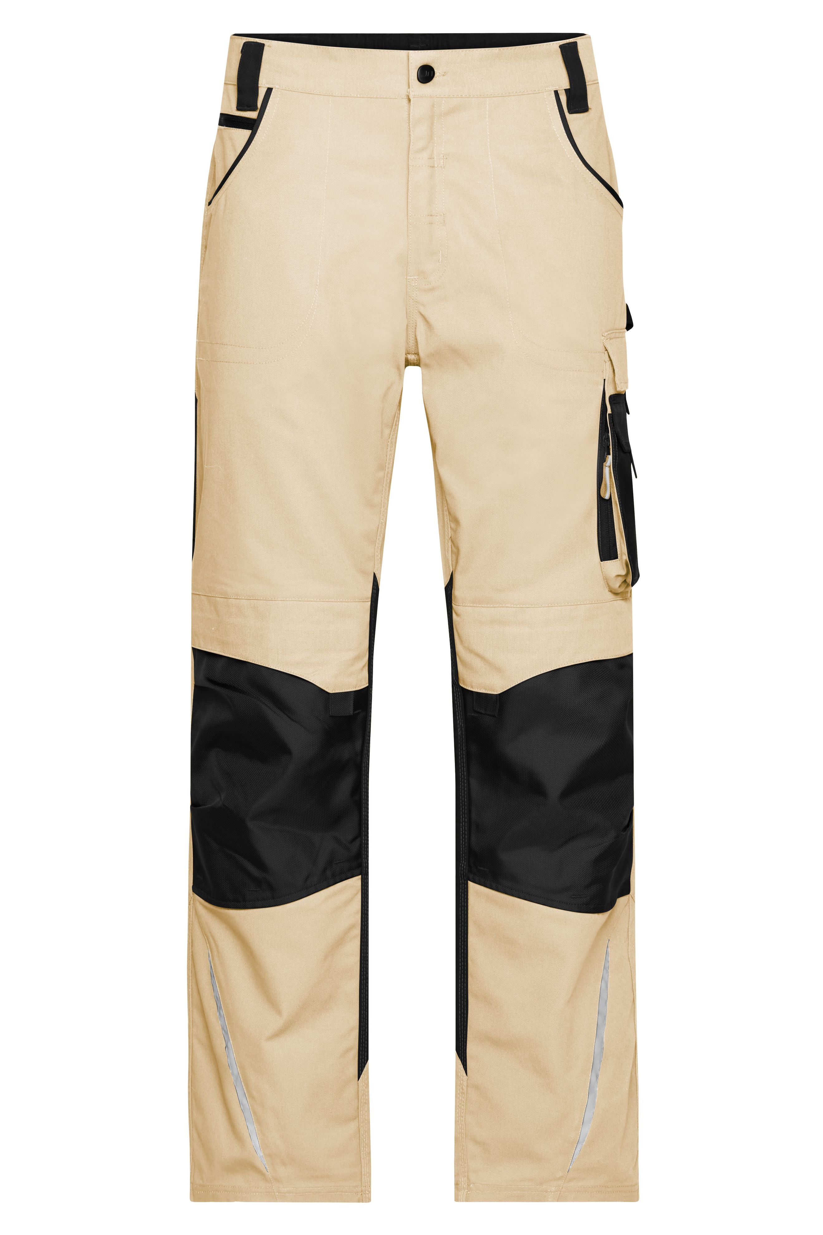 James & Nicholson Workwear Bundhose CORDURA stone/black