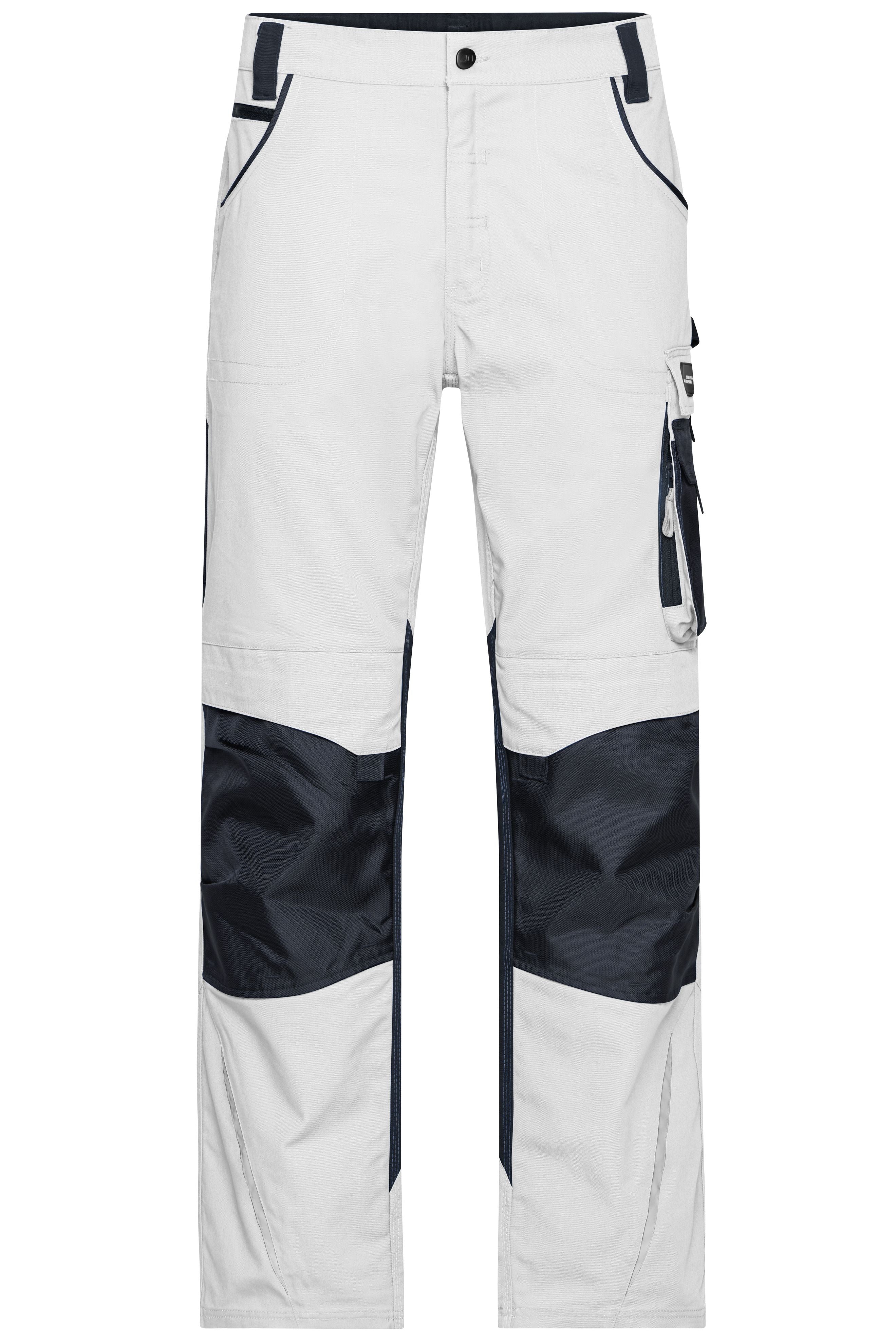 James & Nicholson Workwear Bundhose CORDURA white/carbon