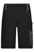 James & Nicholson Workwear Shorts black/carbon