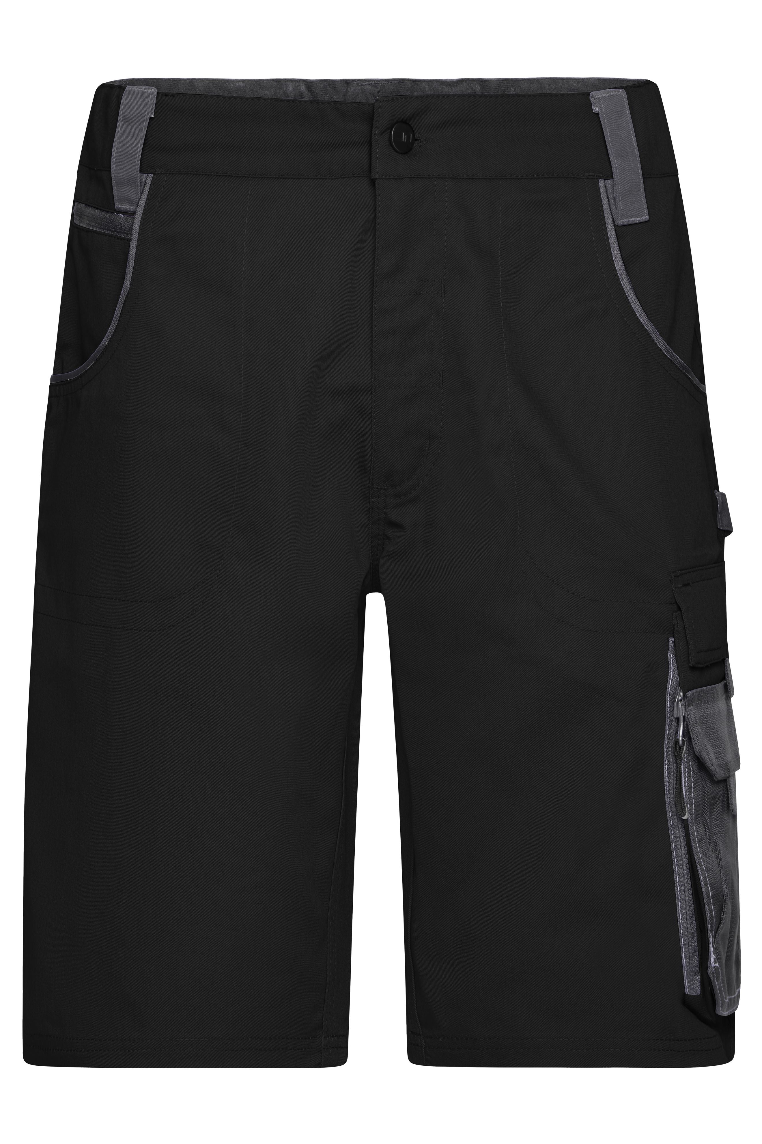 James & Nicholson Workwear Shorts black/carbon