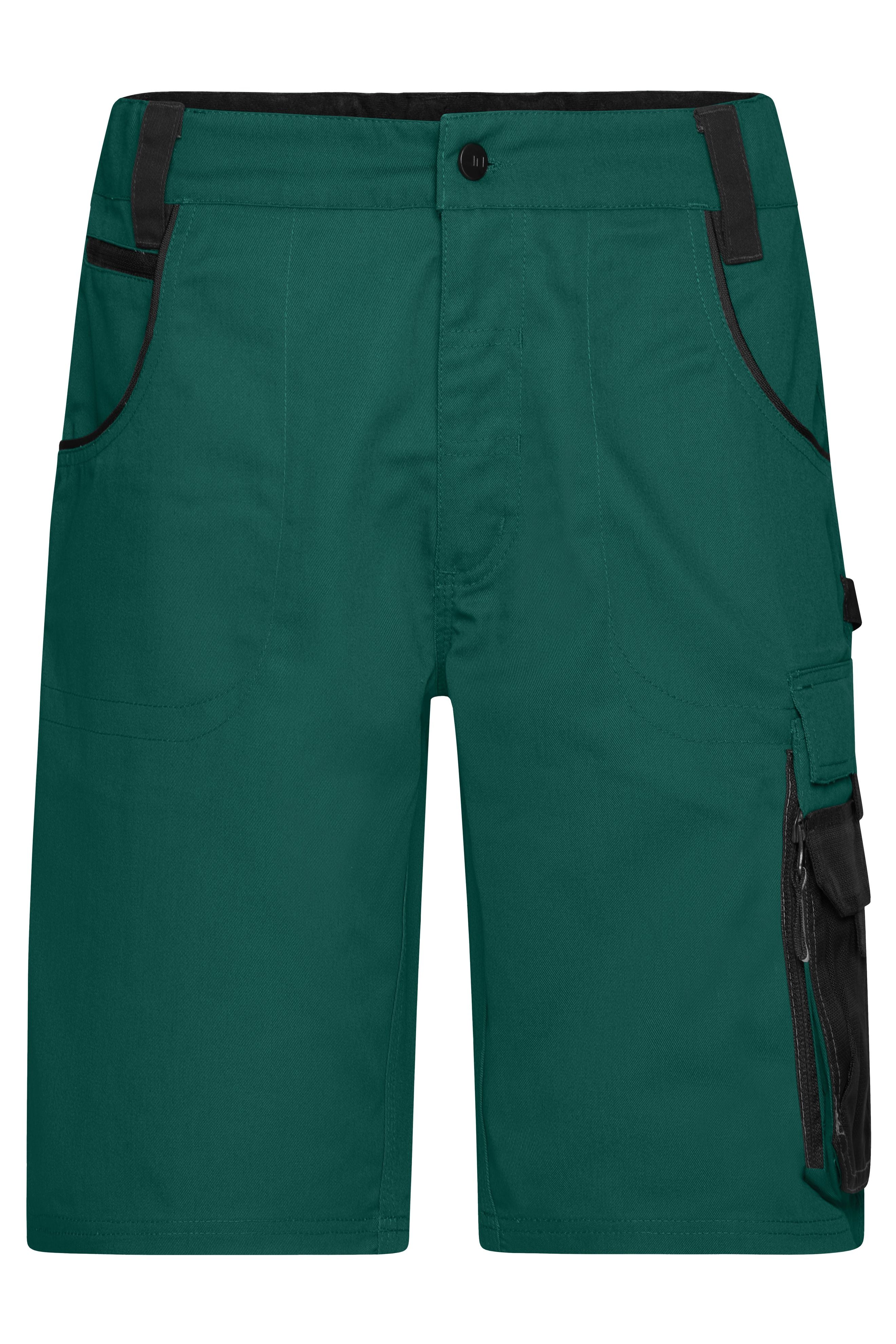 James & Nicholson Workwear Shorts dark-green/black