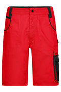 James & Nicholson Workwear Shorts red/black