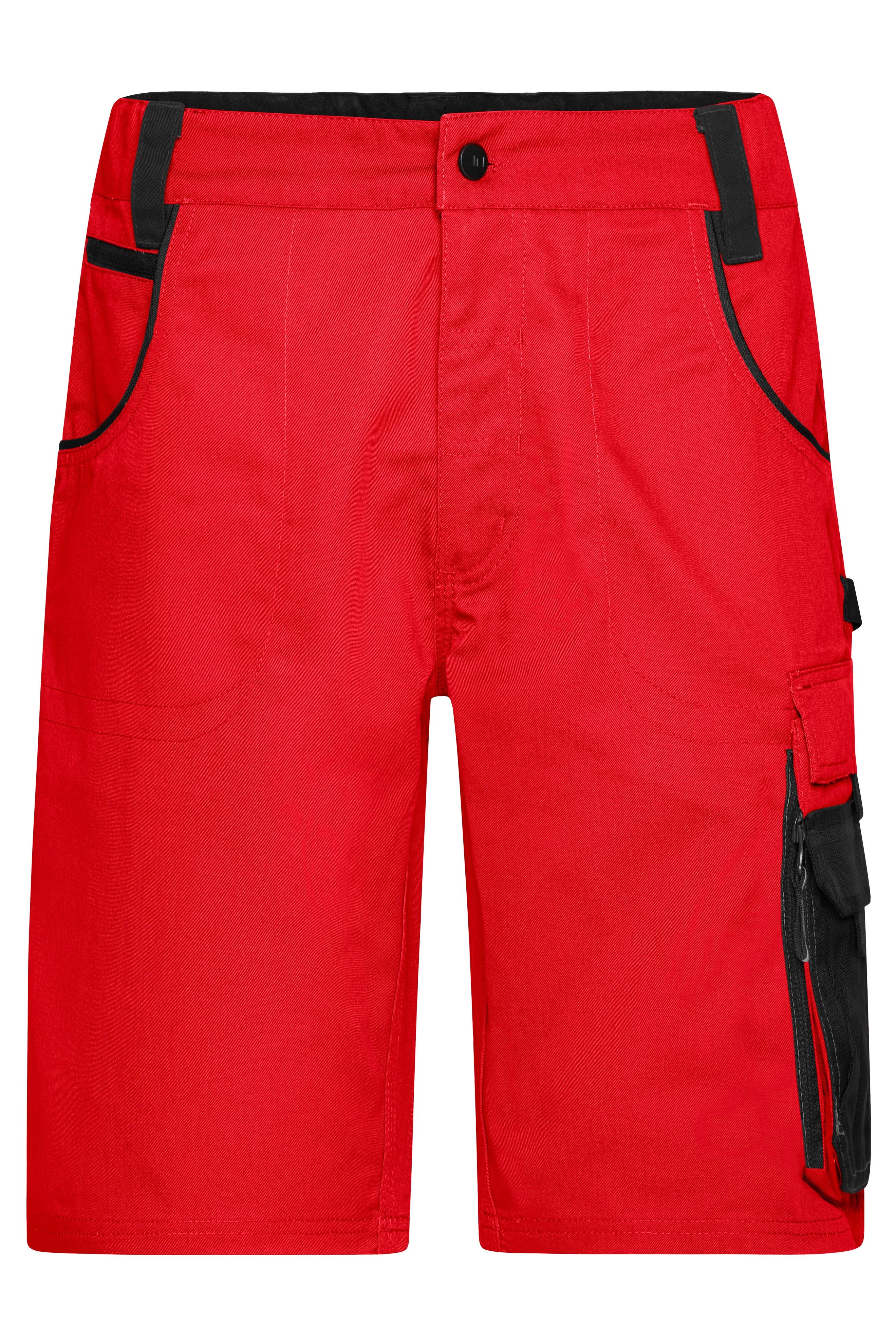 James & Nicholson Workwear Shorts red/black