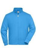 James & Nicholson Sweatjacke mit Stehkragen aqua