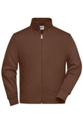 James & Nicholson Sweatjacke mit Stehkragen brown
