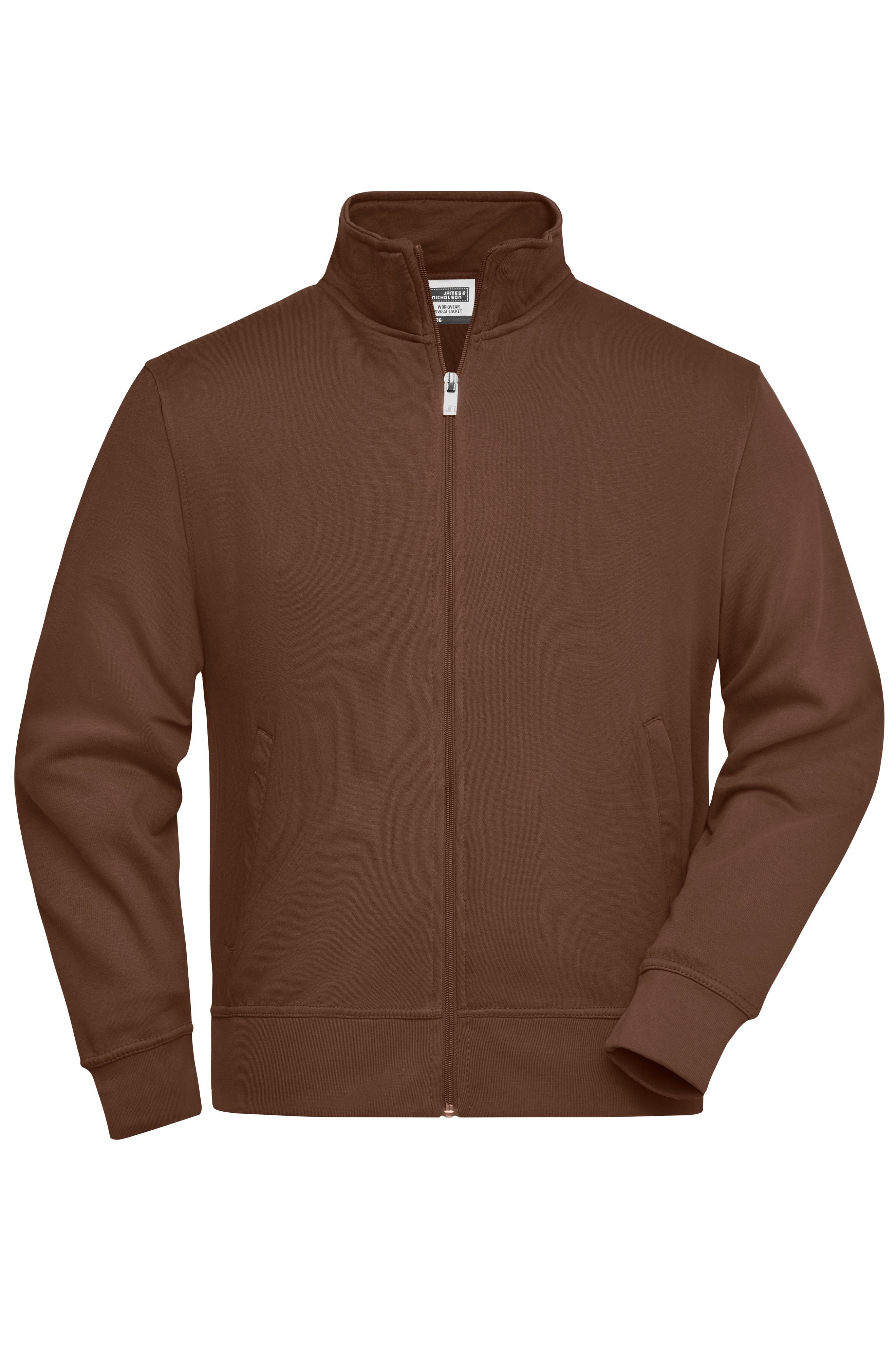 James & Nicholson Sweatjacke mit Stehkragen brown