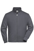 James & Nicholson Sweatjacke mit Stehkragen carbon