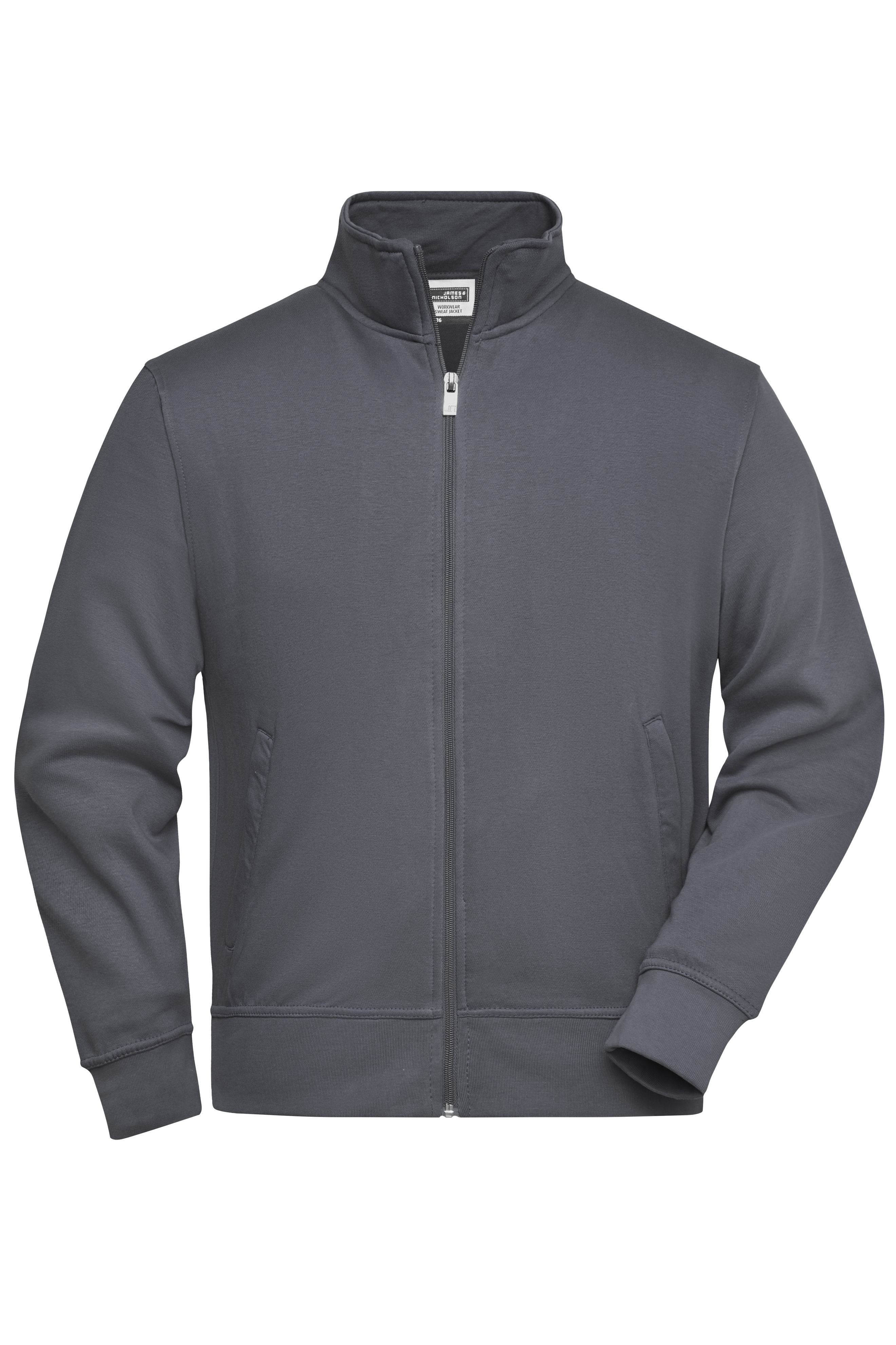 James & Nicholson Sweatjacke mit Stehkragen carbon