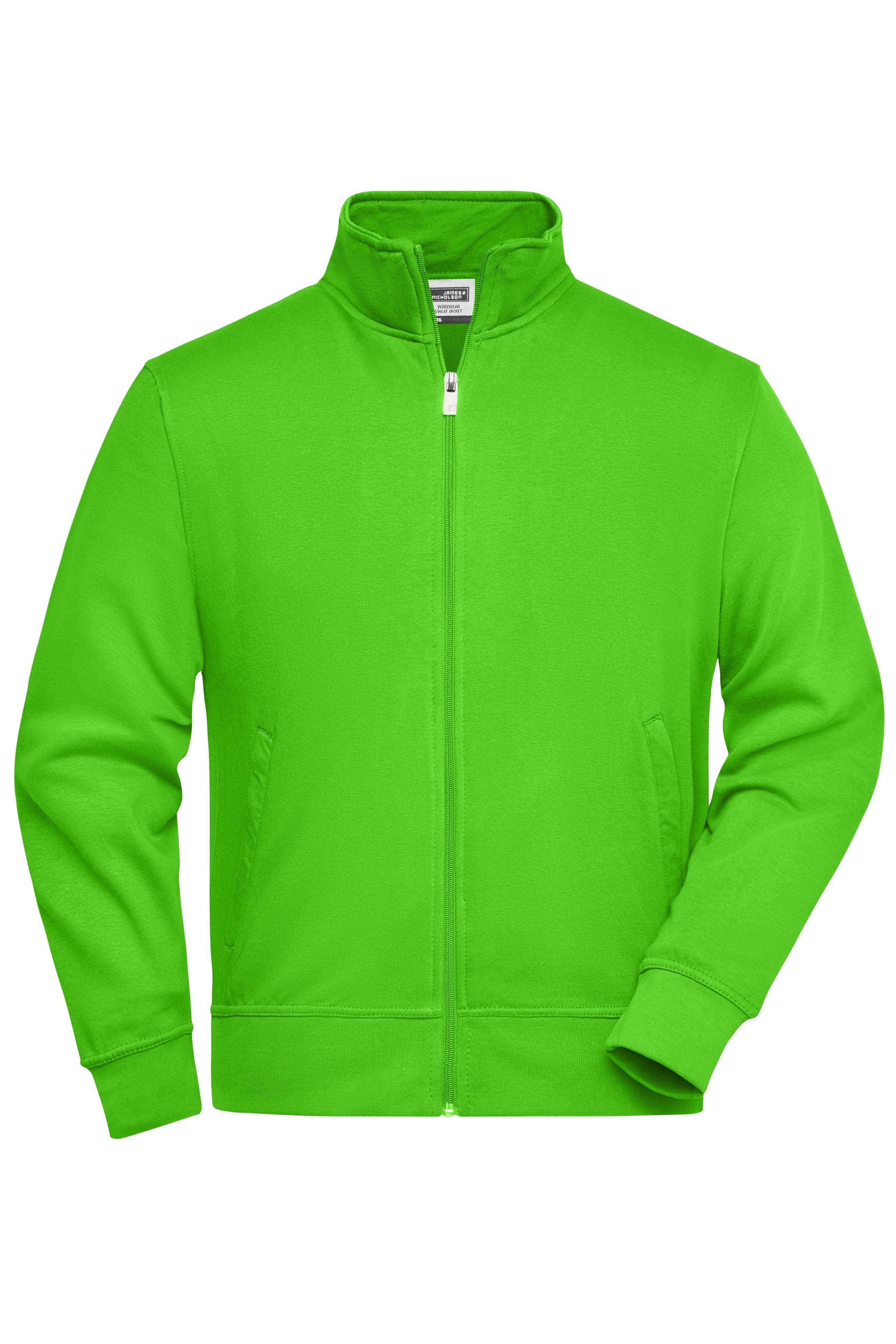 James & Nicholson Sweatjacke mit Stehkragen lime-green