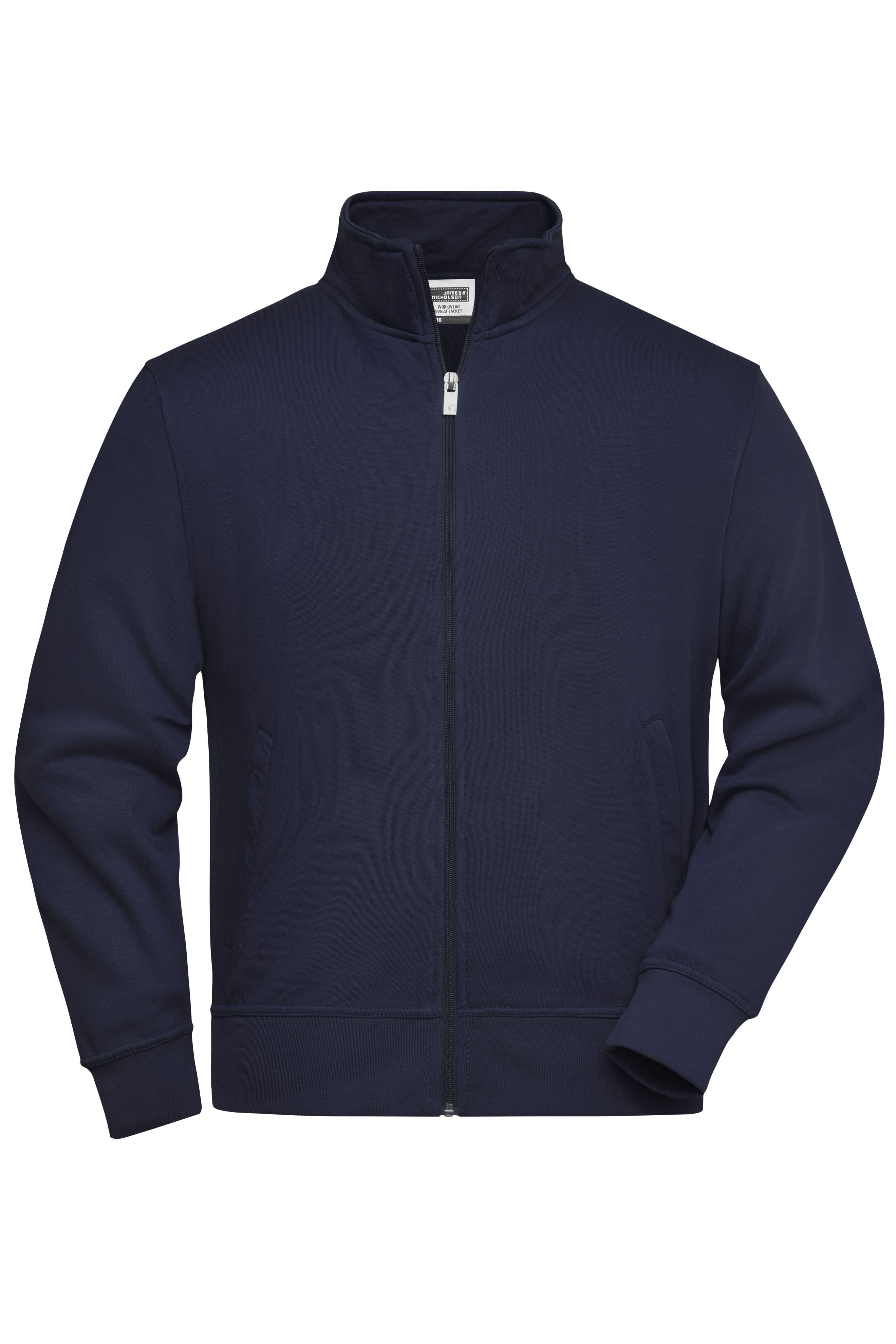 James & Nicholson Sweatjacke mit Stehkragen navy
