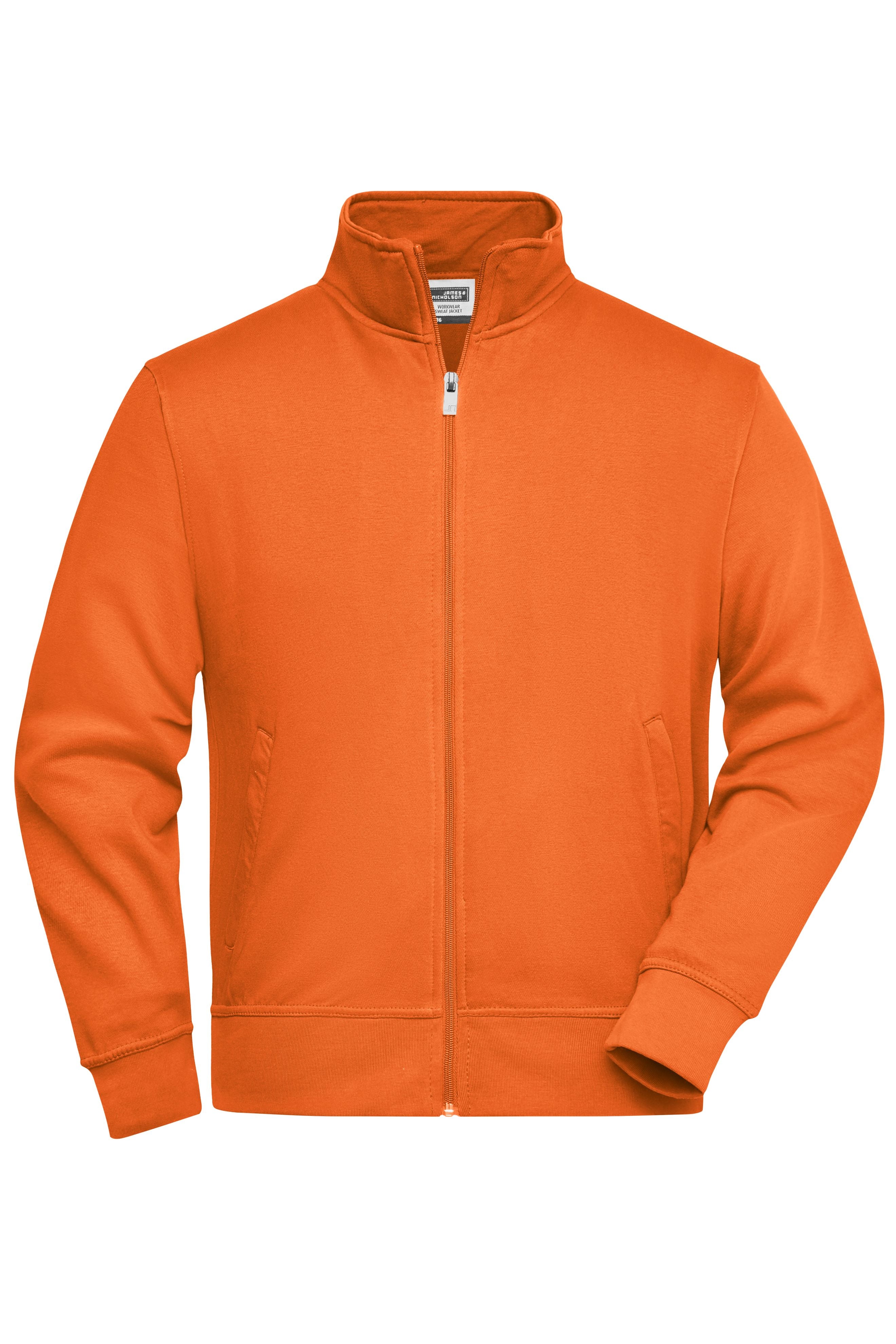 James & Nicholson Sweatjacke mit Stehkragen orange