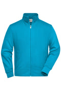 James & Nicholson Sweatjacke mit Stehkragen turquoise