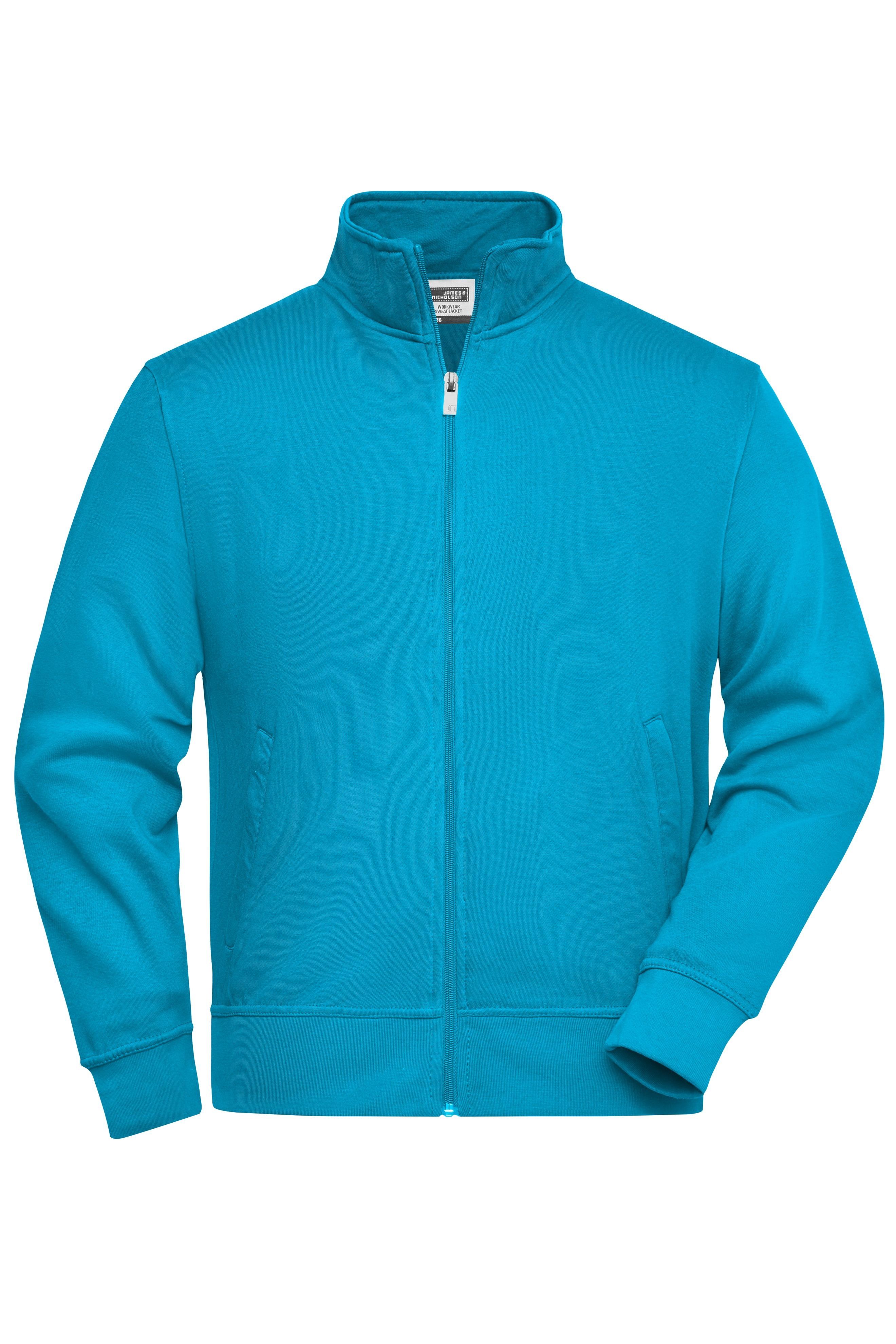 James & Nicholson Sweatjacke mit Stehkragen turquoise