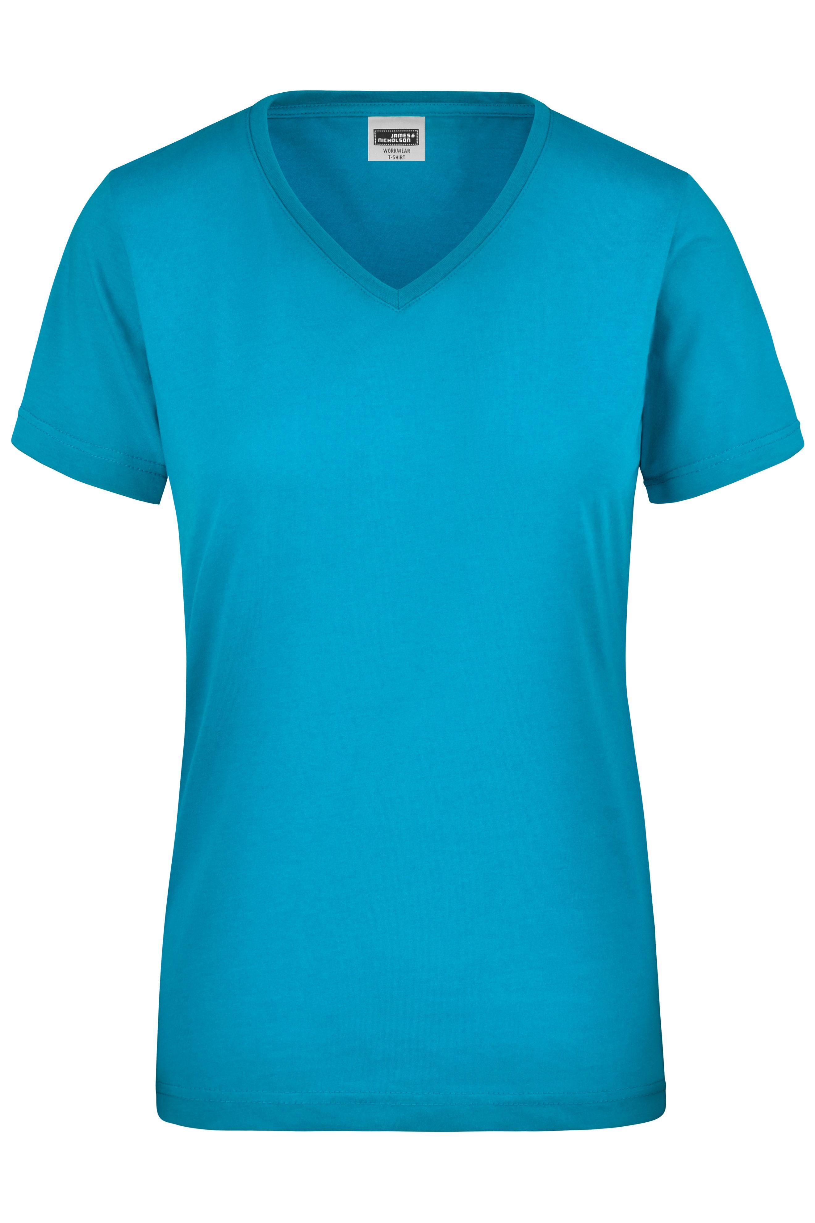 James & Nicholson Damen Work T-Shirt turquoise
