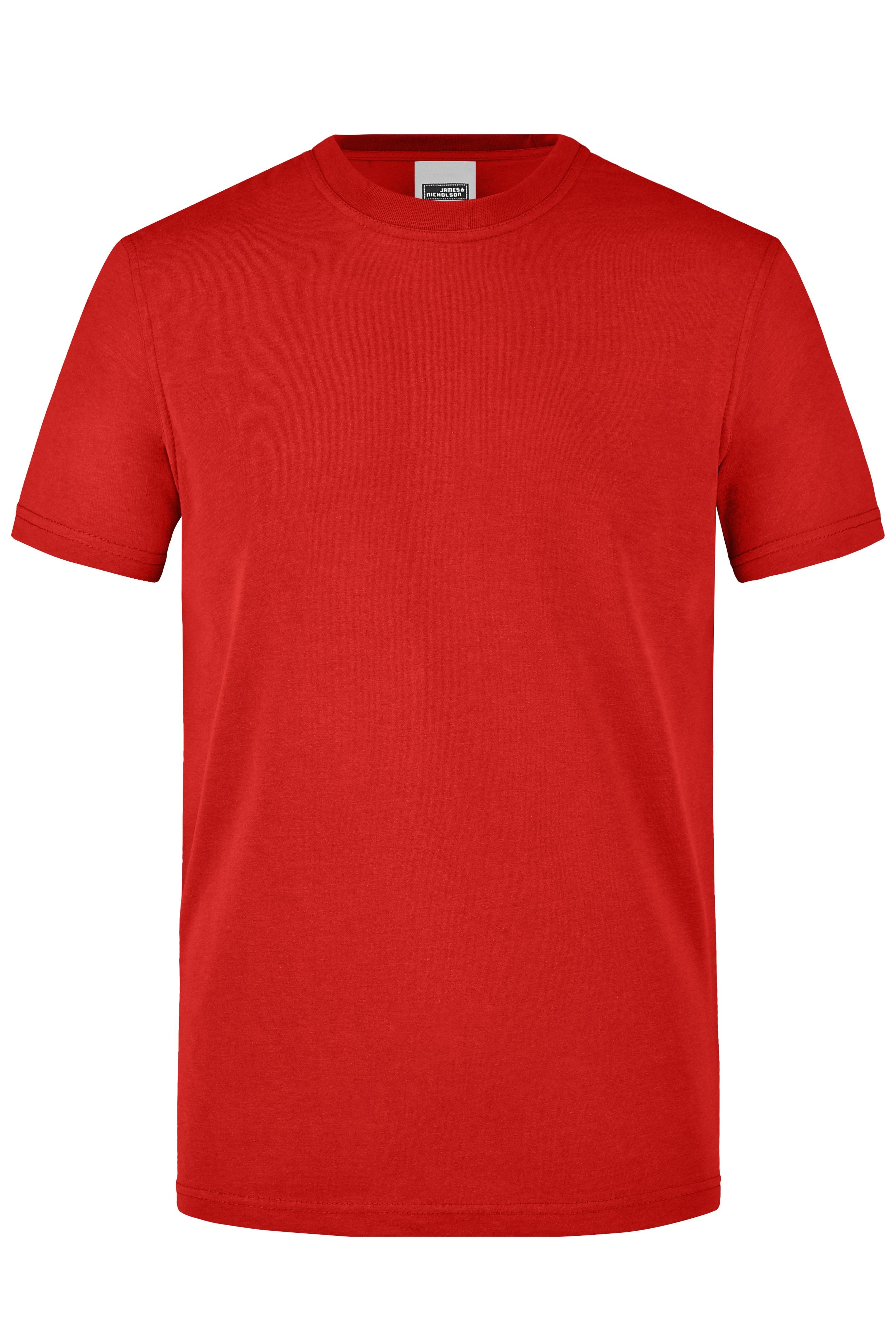 James & Nicholson Herren Work T-Shirt red