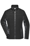 James & Nicholson Damen Arbeits Fleecejacke black/carbon