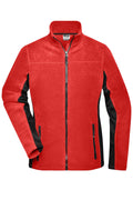James & Nicholson Damen Arbeits Fleecejacke red/black