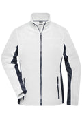 James & Nicholson Damen Arbeits Fleecejacke white/carbon