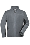 James & Nicholson Herren Arbeits Fleecejacke carbon/black