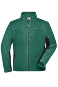 James & Nicholson Herren Arbeits Fleecejacke dark-green/black
